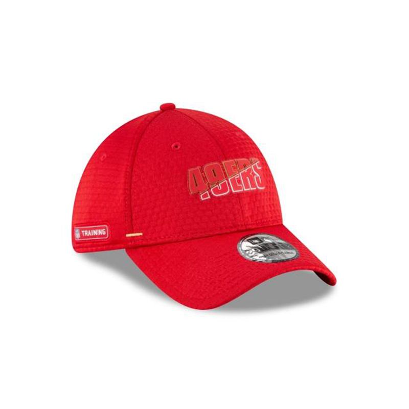 NFL San Francisco 49ers Official Summer Sideline 39Thirty Stretch Fit (ZXK5225) - Red New Era Caps